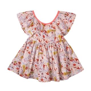 【baby童衣】任選 女童上衣 印花無袖荷葉領上衣裙 52261(淡粉)