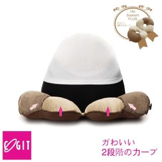 【日本COGIT】棉花貝果集中坐姿矯正美尻美臀墊 靠墊 多用款-咖啡(日本限量進口)