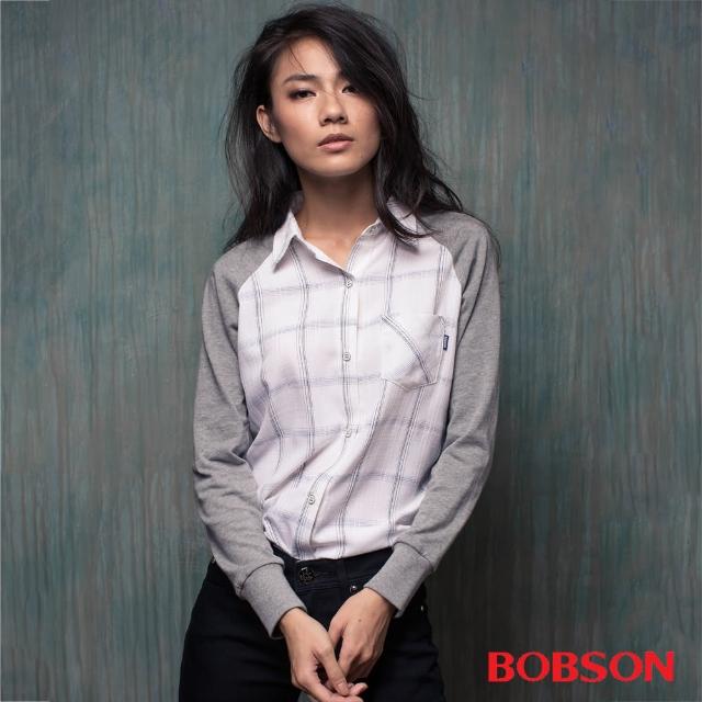 【BOBSON】女款異素材襯衫(35091-02)