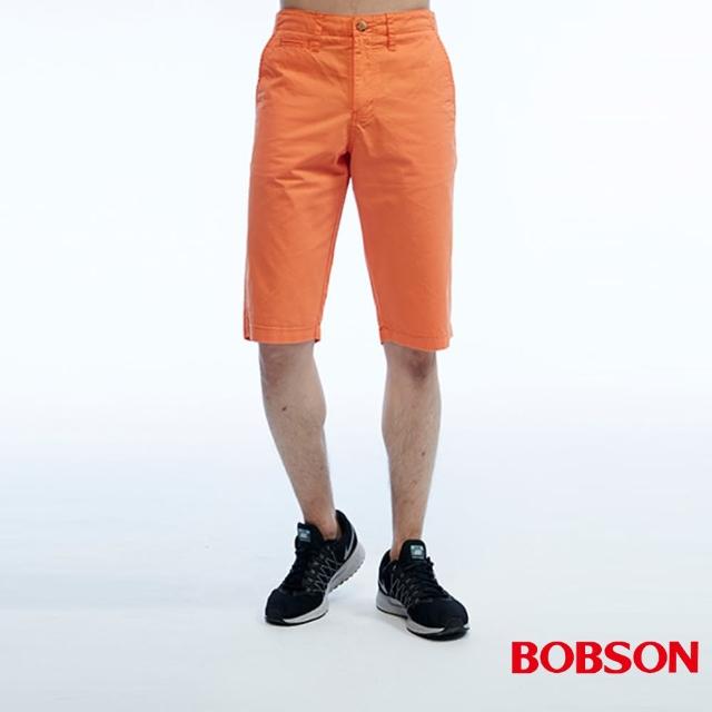 【BOBSON】男款短褲(橘200-21)