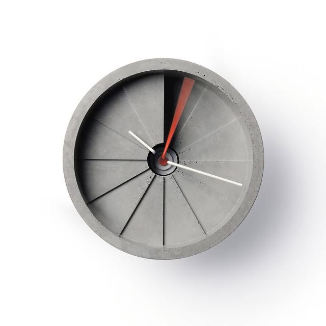 【22】四度空間水泥掛鐘-紅-4th-Dimension-Wall-Clock/150mm(22-CC01001)