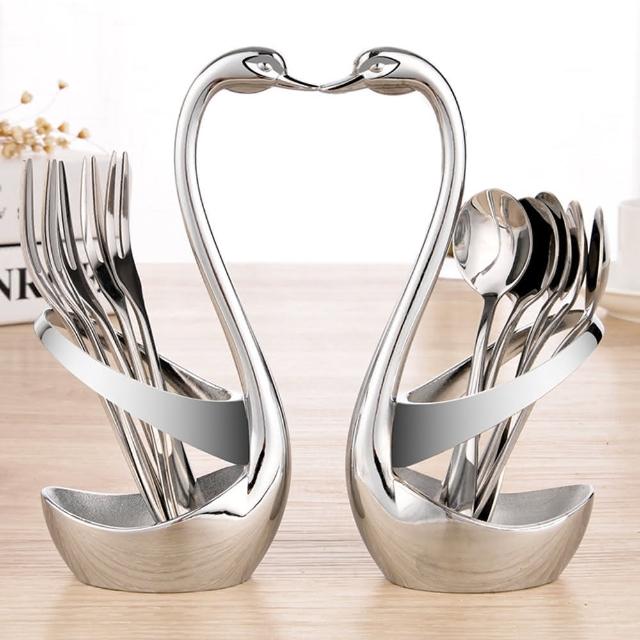 站長推薦-【PUSH!餐具】天鵝不銹鋼4叉4勺湯匙叉子組(一入) 站長推薦-【PUSH!餐具】天鵝不銹鋼4叉4勺湯匙叉子組(一入)