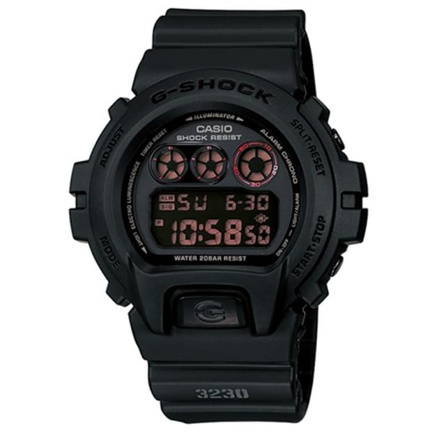 【CASIO 卡西歐】G-SHOCK 低調軍事風格霧黑時尚運動錶(50mm/DW-6900MS-1)促銷商品