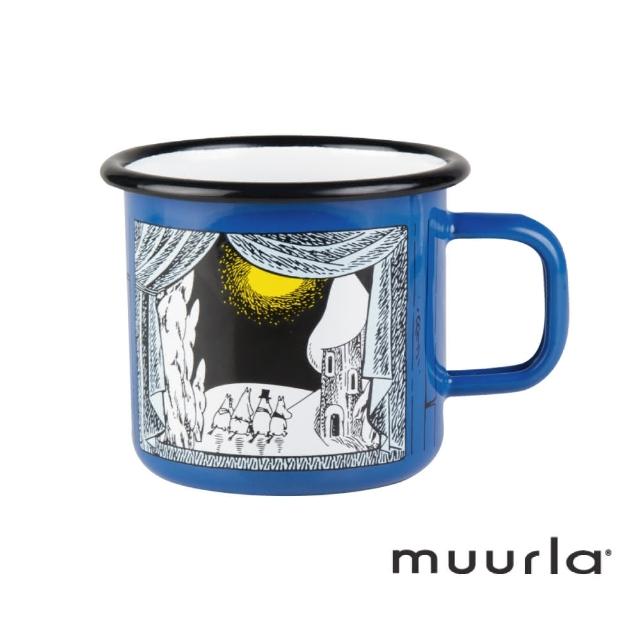 【芬蘭Muurla】嚕嚕米峽谷的冬天琺瑯馬克杯-藍370ml(muurla moomin 嚕嚕米 琺瑯杯 咖啡杯)便宜賣