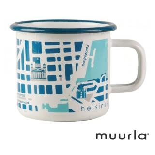 【芬蘭Muurla】赫爾辛基地圖琺瑯馬克杯-370ml(muurla 琺瑯杯 咖啡杯)