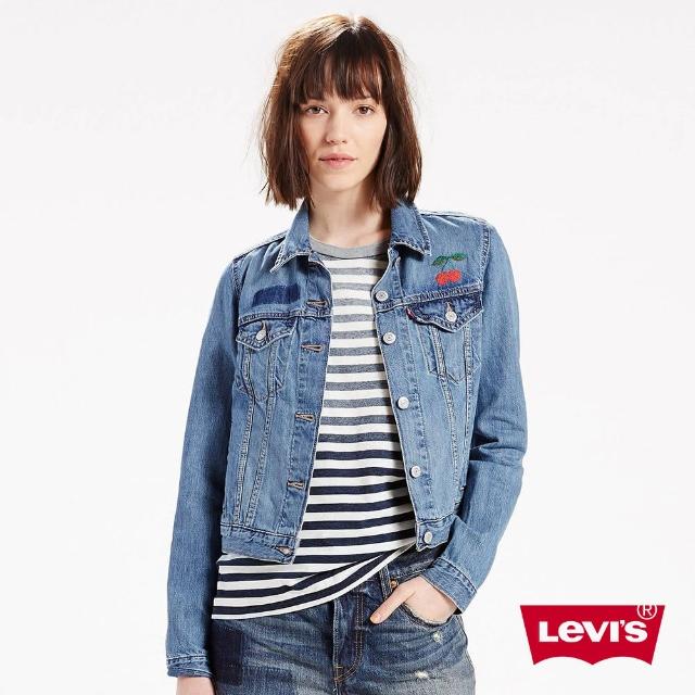 好物推薦-【Levis】女款經典短版牛仔夾克外套 / 刺繡 / 櫻桃