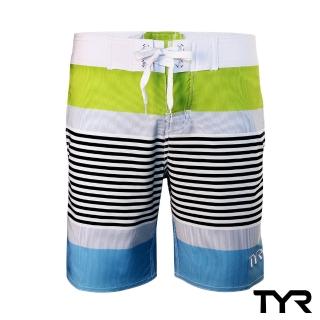 【美國TYR】海灘褲 男款 彈性 Zag Stripe Boardshort VIridian Green(台灣總代理)