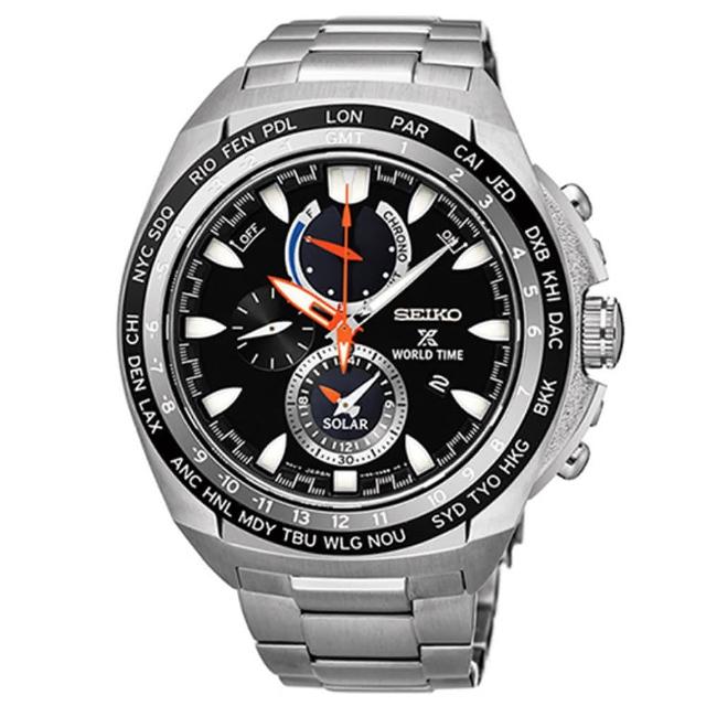 【SEIKO 精工】Prospex 海上霸主不鏽鋼時尚腕錶(44.6mm/V195-0AB0D)