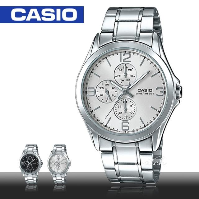 【CASIO 卡西歐】送禮首選_不鏽鋼錶帶_防水_礦物玻璃_三重折疊扣_男錶(MTP-V301D)推薦文