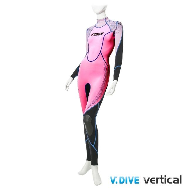 【V.DIVE 威帶夫】女魅系列 女版高彈超薄潛水服(粉紅)