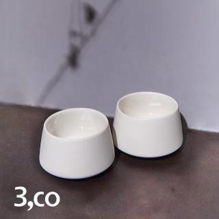 【3 co】水波提樑小杯-白(2件式)