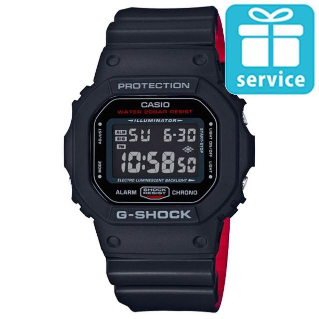【CASIO】G-SHOCK 絕對強和黑與紅系列科技液晶錶(DW-5600HR-1)開箱