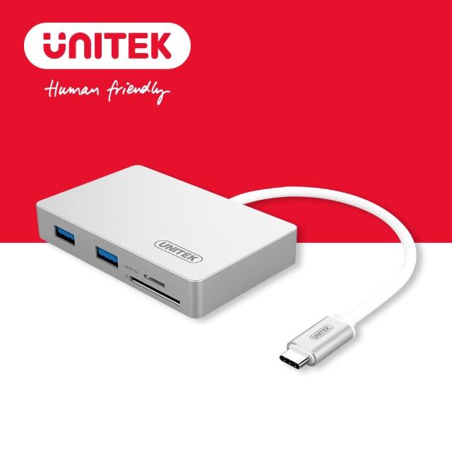 【UNITEK 優越者】USB3.1Type-c轉USB3.0HUB+讀卡機(Y-9319)