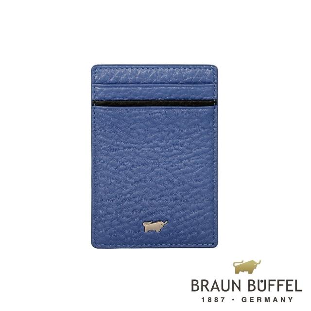 【BRAUN BUFFEL】德國小金牛奧斯陸系列3卡名片夾(鳶尾藍)限量出清