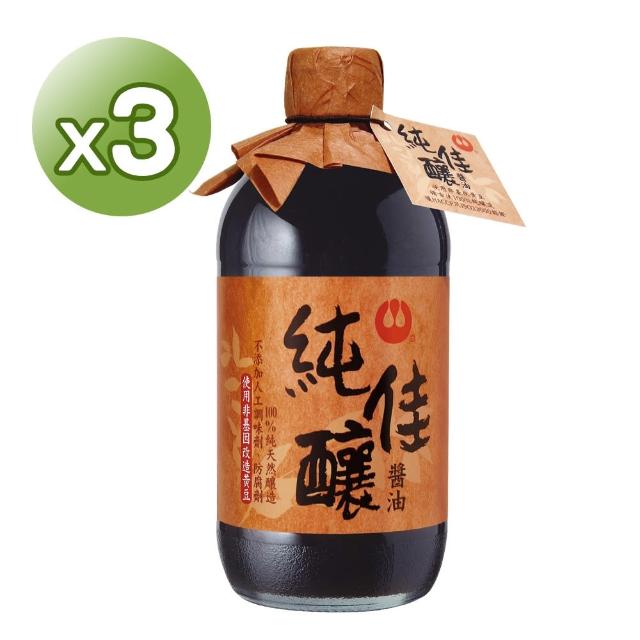 【萬家香】純佳釀醬油(450ml)X3入