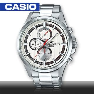 【CASIO 卡西歐 EDIFICE 系列】時尚精選_不鏽鋼錶帶_三眼顯示_計時碼表_男錶(EFV-520D)