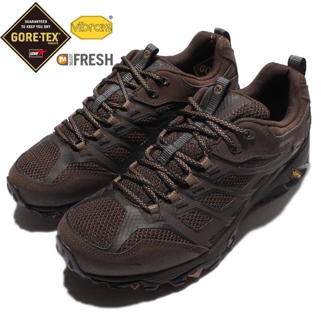 【MERRELL】戶外鞋 Moab FST Gore-Tex 男鞋 休閒 登山 越野 耐磨 黃金大底 防水 黑 咖啡(ML36983)