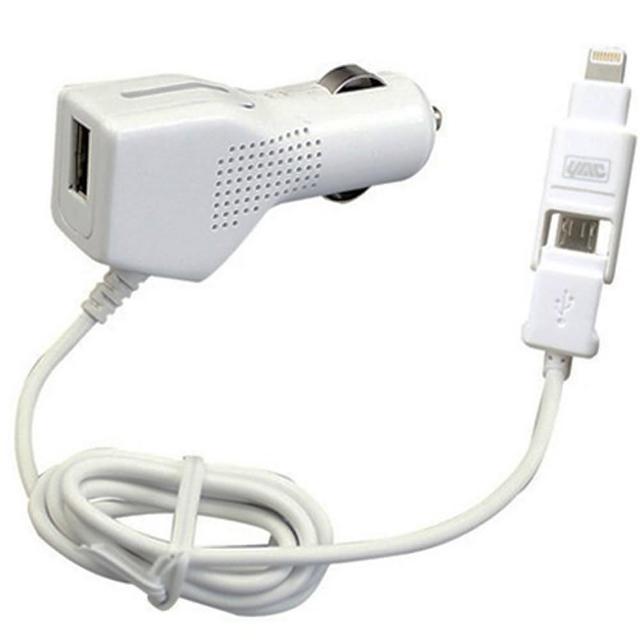 【YAC】Lightning-MicroUSB轉換附USB充電器 TP-194(luxgen納智捷 hyundai現代 MAZDA馬自達 toyota 豐田)