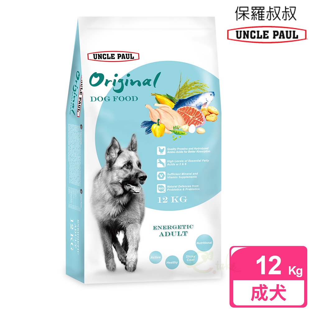 Uncle Paul 保羅叔叔田園生機狗食12kg 高能成犬 Momo購物網