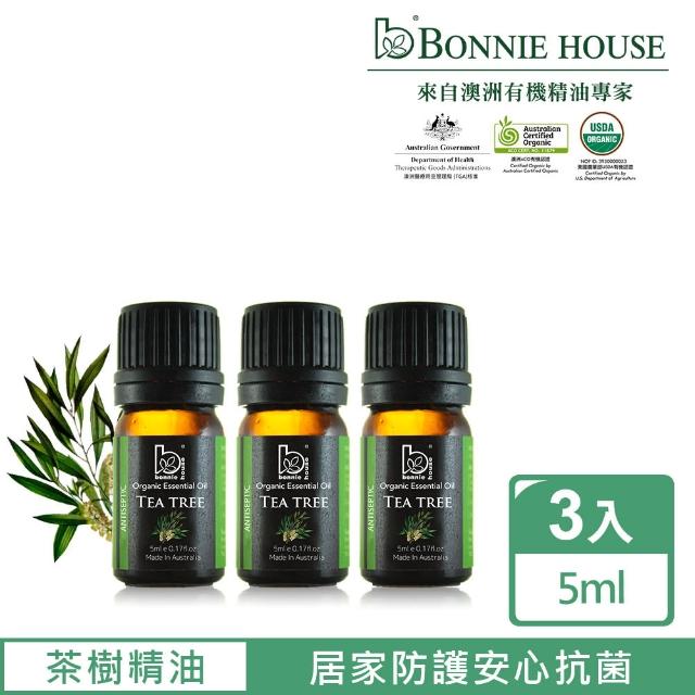 【Bonnie House】居家必備茶樹精油3入組