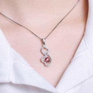 【米蘭精品】項鍊鑲鑽流行銀飾品(時尚真心百搭母親節情人節生日禮物73am100)
