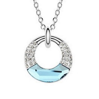 【米蘭精品】項鍊水晶流行飾品(鑲鑽短款亮麗閃耀母親節情人節生日禮物5色73aj1)