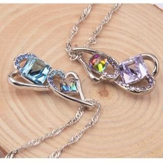 【米蘭精品】項鍊水晶流行飾品(鑲鑽甜美氣質愛的魔方母親節情人節生日禮物6色73aj54)