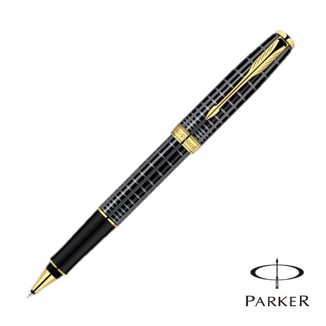 【PARKER 派克】SONNET 商籟 格紋金夾 鋼珠筆(原廠正貨)