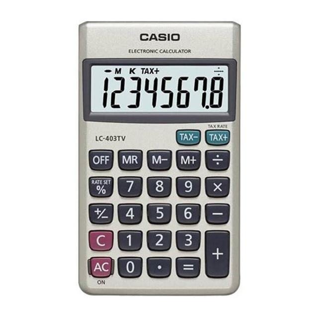 【CASIO】8位數大字幕顯示攜帶型計算機(LC-403TV)