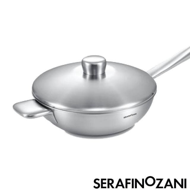 【SERAFINO ZANI 尚尼】恆溫長柄中式不鏽鋼炒鍋(28cm)