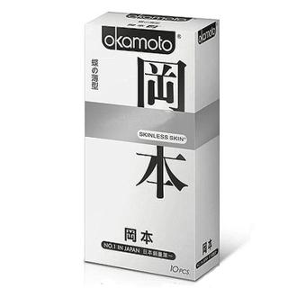 【okamoto 岡本】SK蝶薄型保險套10入/盒(加有潤滑劑/粉紅色/SK蝶薄系列)