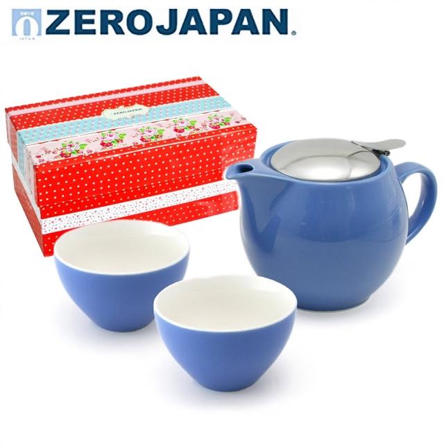 【ZERO JAPAN】典藏陶瓷一壺兩杯超值禮盒組(藍苺)