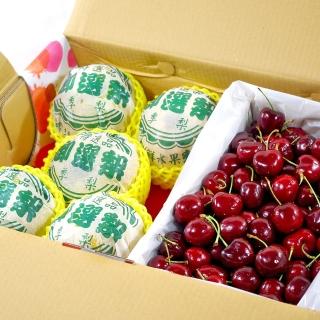 【鮮果日誌-中秋禮盒】夏季清涼禮盒組(東勢台灣梨5入+美加櫻桃2.5台斤)