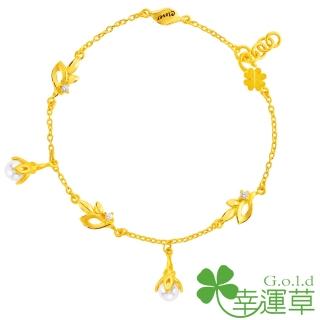 【幸運草clover gold】晨曦微露 水晶珍珠+黃金 手鍊