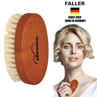 【德國FALLER芙樂梳具刷具】德國製 白豚鬃美胸按摩刷(產後與平時胸部按摩保養)