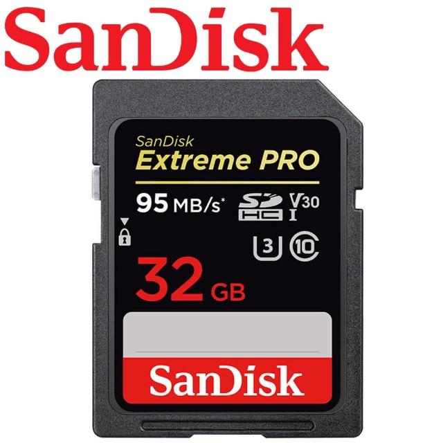 【SanDisk】32GB 95MB/s Extreme PRO SDHC SD UHS-I V30 U3 記憶卡(平輸)