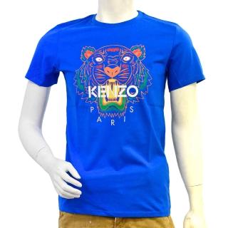 【KENZO】老虎標誌印花圓領衫(豔藍KJ1057844-VIVID BLUE)
