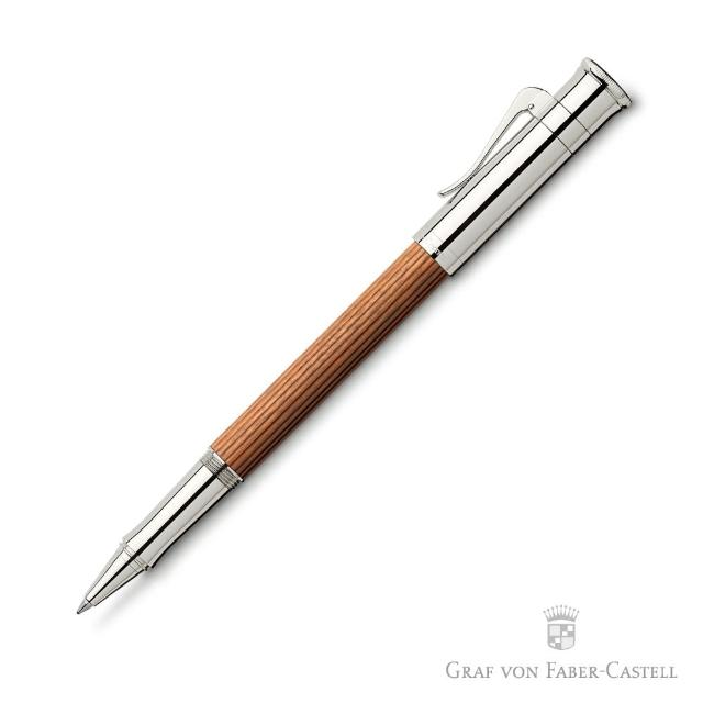 【GRAF VON FABER-CASTELL】鍍白金巴西蘇木 鋼珠筆(經典系列)