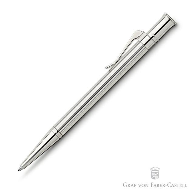 【GRAF VON FABER-CASTELL】鍍白金 原子筆(經典系列)