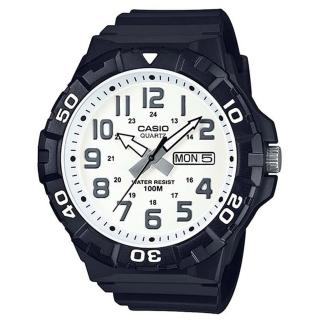 【CASIO】簡潔實用潛水風格系列數位錶-數字白面(MRW-210H-7A)