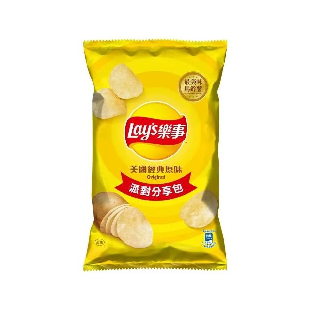 【Lay’s 樂事】樂事派對分享包系列X2包(經典原味/岩燒海苔/香濃起司)