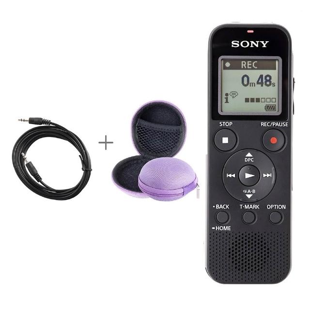 【SONY 索尼】ICD-PX470 專業錄音筆組合價 內建4G 可LINE IN對錄 繁體中文