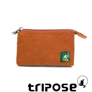 【tripose】漫遊系列岩紋簡約微旅萬用零錢包(橘)