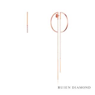 【RUIEN DIAMOND】韓國輕珠寶 14K 耳環(JD001 玫瑰金)