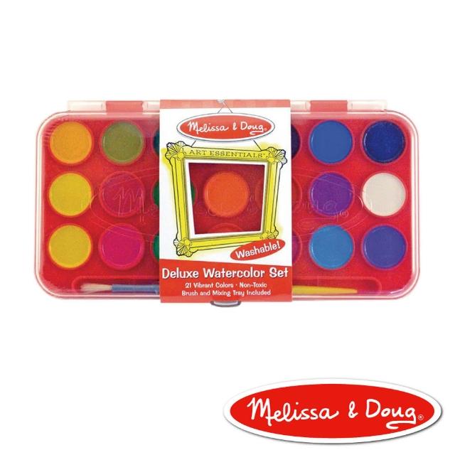 【美國瑪莉莎 Melissa & Doug】美勞創意-水彩豪華顏料組(21色)