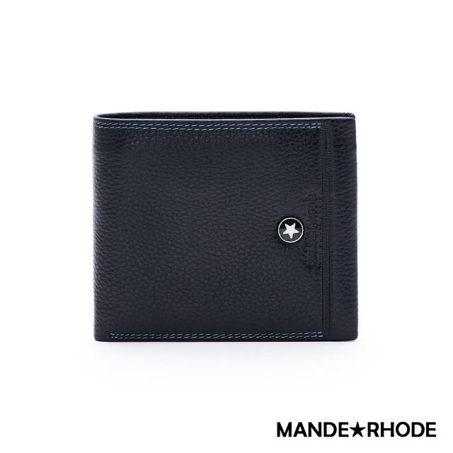 【MANDE RHODE】貝加莫-美式牛皮製編織造型短夾(86344-B)