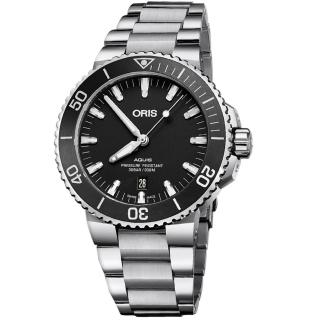 【ORIS 豪利時】Aquis 時間之海潛水機械錶(0173377304154-0782405PEB)