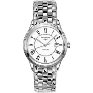 【LONGINES】浪琴 Flagship 經典純粹機械錶-白/38mm(L48744216)