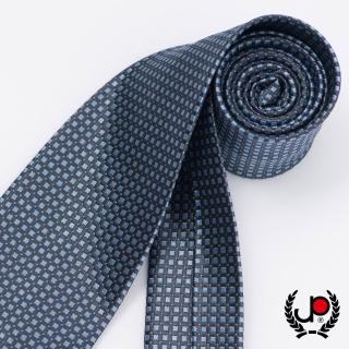 【極品西服】時尚Teflon防潑水100%絲細格紋領帶_水藍細格(YT5029)