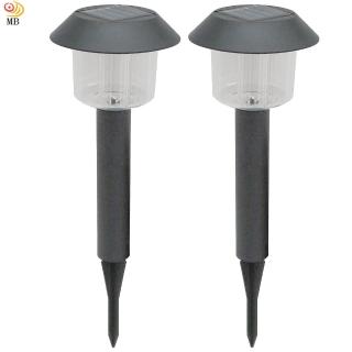 【月陽】黑帽太陽能充電式自動光控LED庭園燈草坪燈插地燈超值2入(50042)